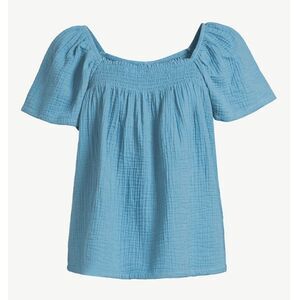 NWT Women's Summer 100% Cotton Gauze Teal Shirt Lounge / Blouse, Size M